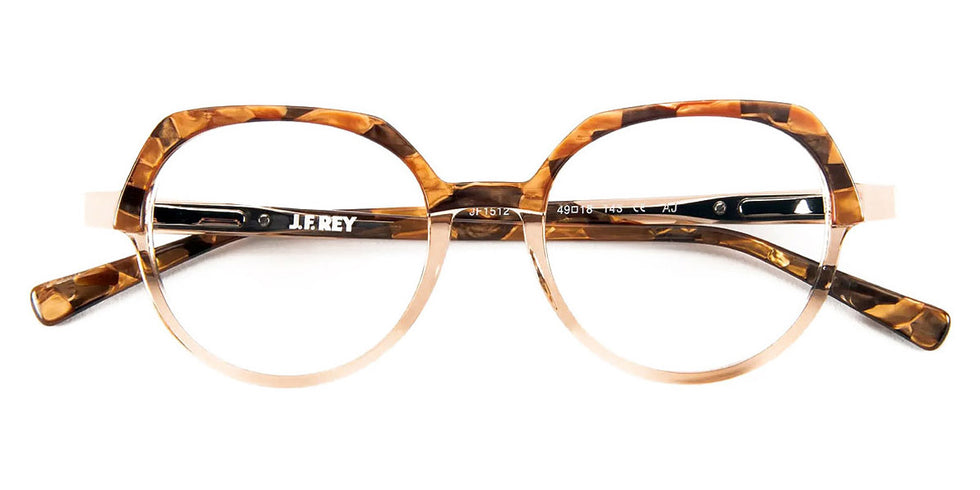 J.F. Rey® JF1512 JFR JF1512 9095 49 - 9095 Transparent Brown/Brown Lace Eyeglasses