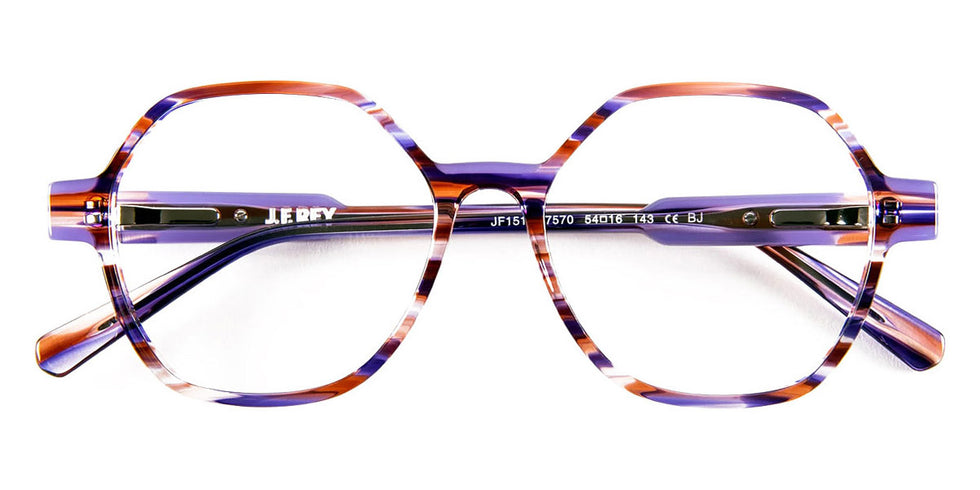 J.F. Rey® JF1514 JFR JF1514 7570 54 - 7570 Stripes Pink/Plum/Purple Eyeglasses