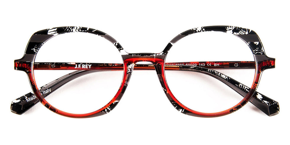 J.F. Rey® JF1522 JFR JF1522 0030 50 - 0030 Black Transparent/Red Eyeglasses
