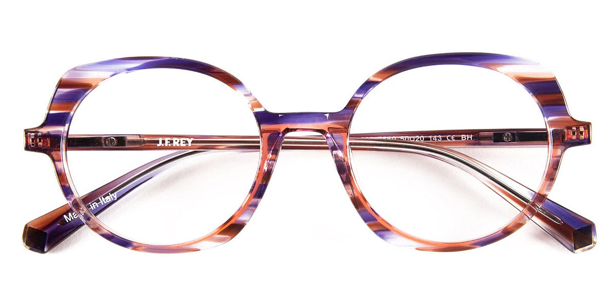 J.F. Rey® JF1522 JFR JF1522 7560 50 - 7560 Purple and Orange Striped Eyeglasses