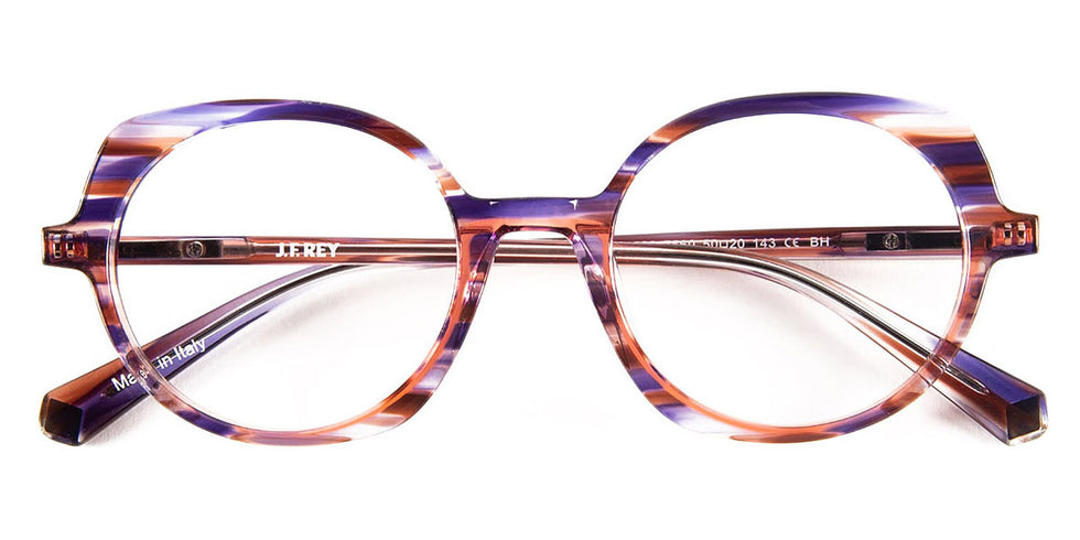 J.F. Rey® JF1522 JFR JF1522 7560 50 - 7560 Purple and Orange Striped Eyeglasses