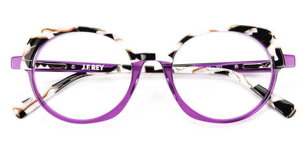 J.F. Rey® JF1523 JFR JF1523 7510 52 - 7510 Purple/Black White Eyeglasses