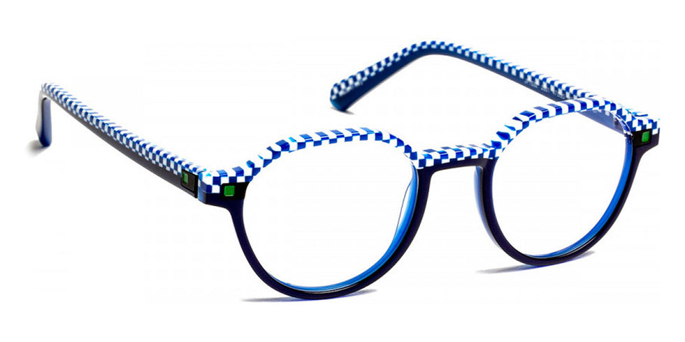 J.F. Rey® JF1532 JFR JF1532 2801 47 - 2801 Blue Checkerboard Eyeglasses