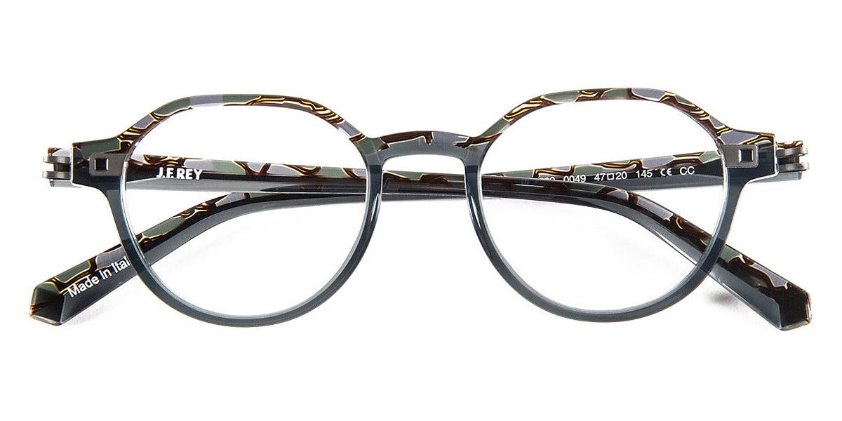 J.F. Rey® JF1532 JFR JF1532 0049 47 - 0049 Black and Gray Graphic Eyeglasses