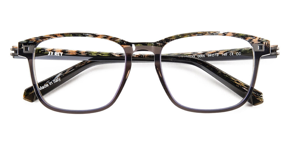 J.F. Rey® JF1533 JFR JF1533 0005 54 - 0005 Black Marbled/Brown Smocky Eyeglasses