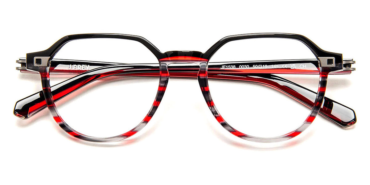 J.F. Rey® JF1538 JFR JF1538 0030 50 - 0030 Black/Red Graphic Eyeglasses