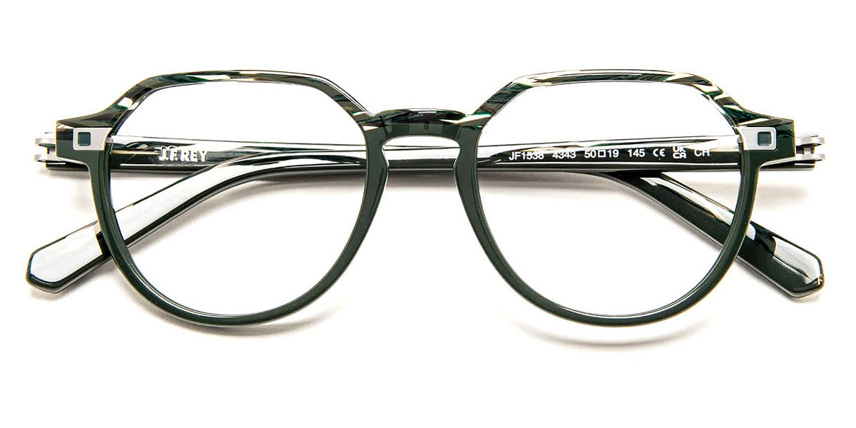 J.F. Rey® JF1538 JFR JF1538 4343 50 - 4343 Green Marble/Khaki Eyeglasses