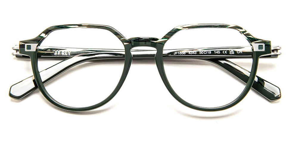 J.F. Rey® JF1538 JFR JF1538 4343 50 - 4343 Green Marble/Khaki Eyeglasses