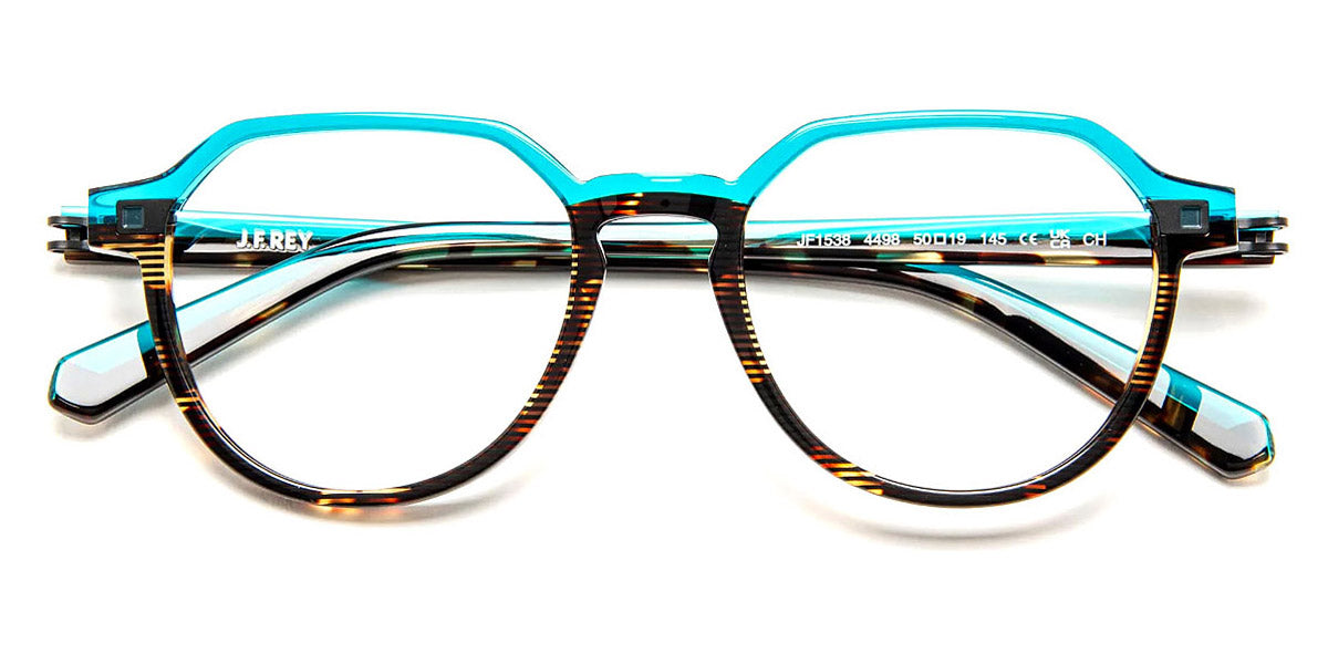 J.F. Rey® JF1538 JFR JF1538 4498 50 - 4498 Green Peacock/Demi Eyeglasses