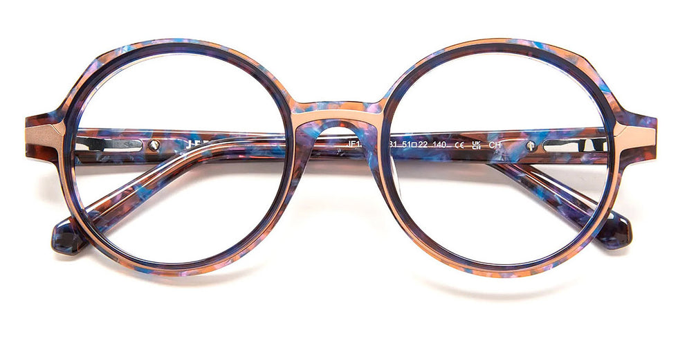 J.F. Rey® JF1542 JFR JF1542 2981 51 - 2981 Blue Indigo/Pink and Gold Eyeglasses