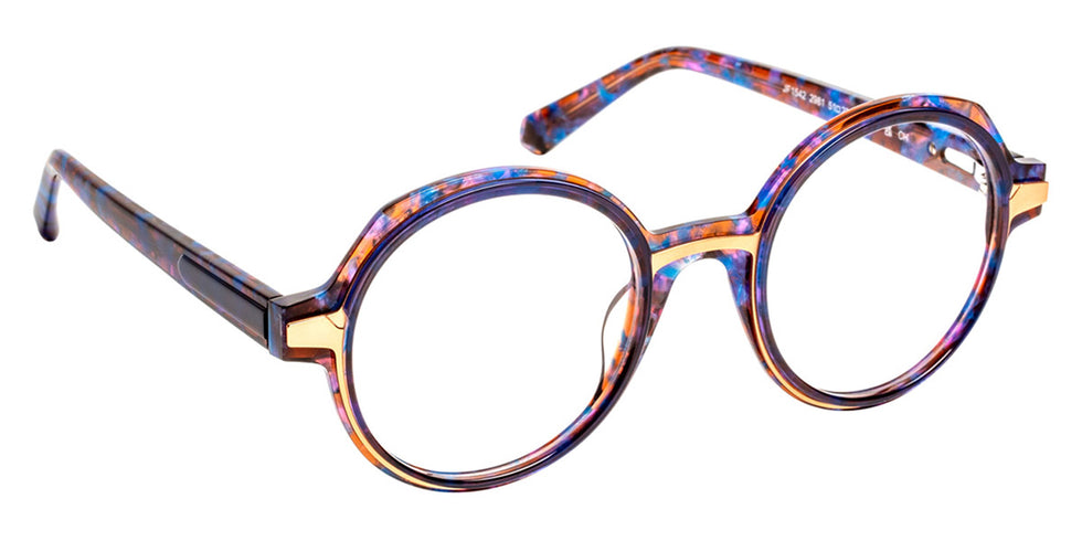 J.F. Rey® JF1542 JFR JF1542 2981 51 - 2981 Blue Indigo/Pink and Gold Eyeglasses