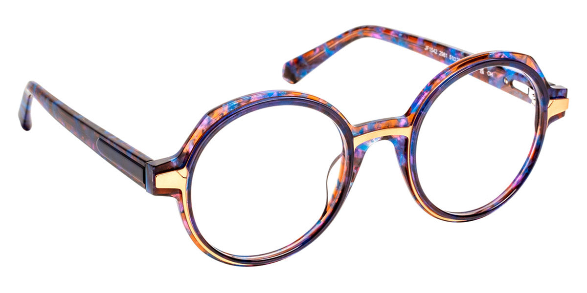J.F. Rey® JF1542 JFR JF1542 2981 51 - 2981 Blue Indigo/Pink and Gold Eyeglasses