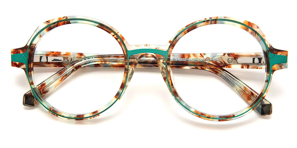 J.F. Rey® JF1542 JFR JF1542 4026 51 - 4026 Green Fern/Blue Cyan Eyeglasses