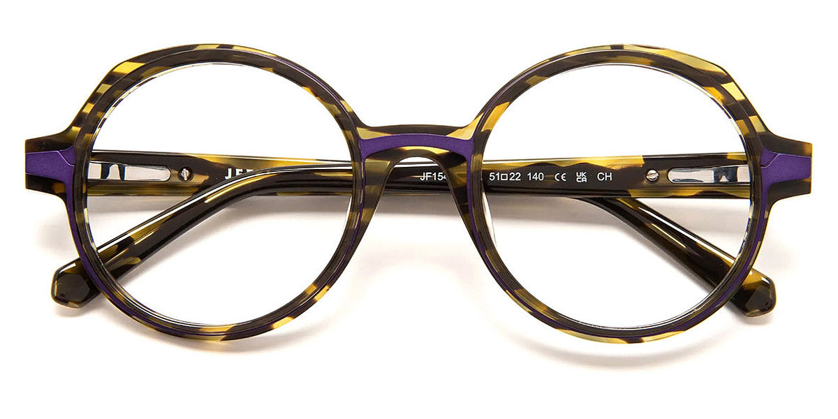 J.F. Rey® JF1542 JFR JF1542 9871 51 - 9244 Chocolate/Green of Gray Eyeglasses
