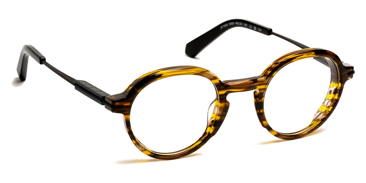 J.F. Rey® JF1545 JFR JF1545 5000 46 - 5000 Yellow and Brown Striped Eyeglasses