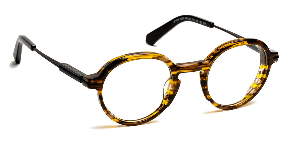 J.F. Rey® JF1545 JFR JF1545 5000 46 - 5000 Yellow and Brown Striped Eyeglasses