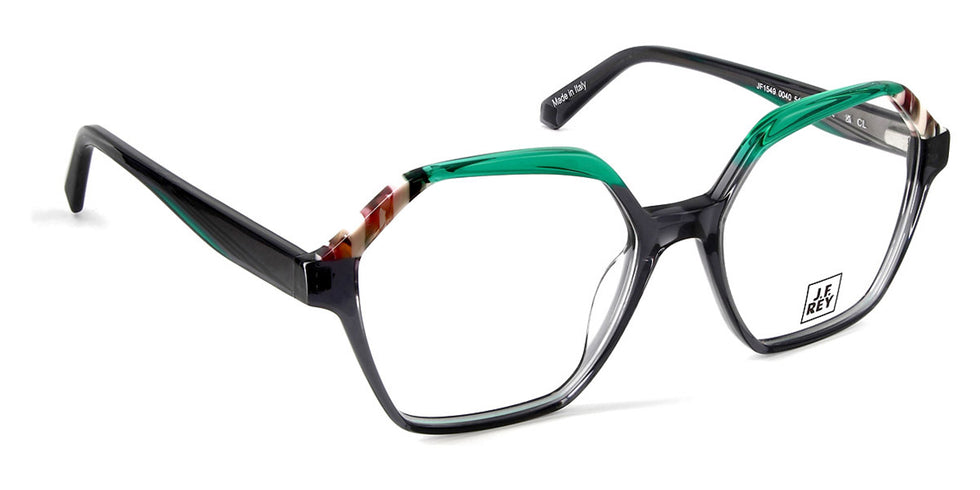 J.F. Rey® JF1549 JFR JF1549 0040 54 - 0040 Black/Green Eyeglasses