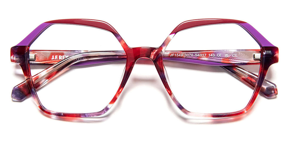 J.F. Rey® JF1549 JFR JF1549 3070 54 - 3070 Red/Purple Eyeglasses