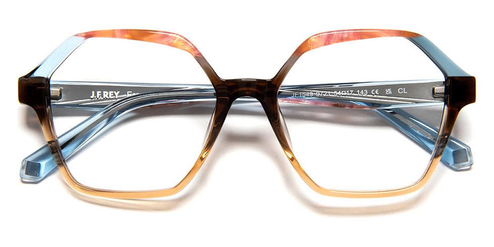 J.F. Rey® JF1549 JFR JF1549 9721 54 - 9721 Brown/Blue Eyeglasses
