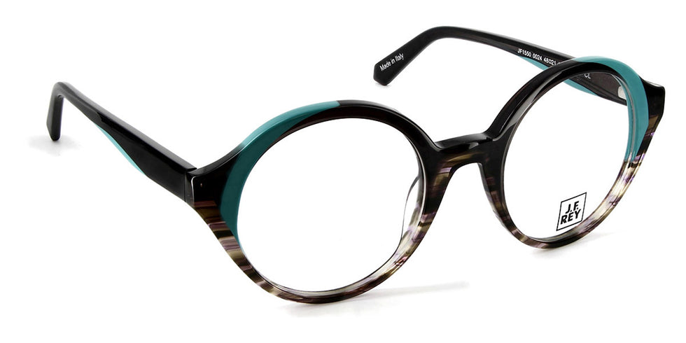 J.F. Rey® JF1550 JFR JF1550 0024 48 - 0024 Black/Blue Eyeglasses