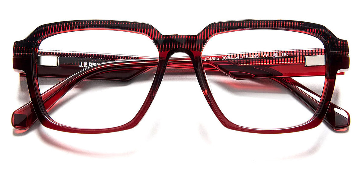 J.F. Rey® JF1555 JFR JF1555 3036 54 - 3036 Burgundy/Red Eyeglasses