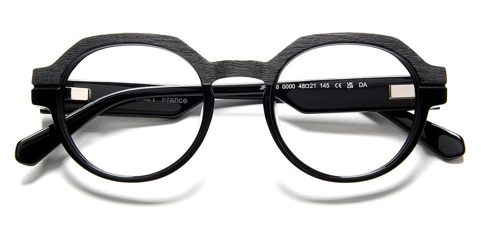 J.F. Rey® JF1556 JFR JF1556 0000 48 - 0000 Brushed Black/Shiny Black Eyeglasses