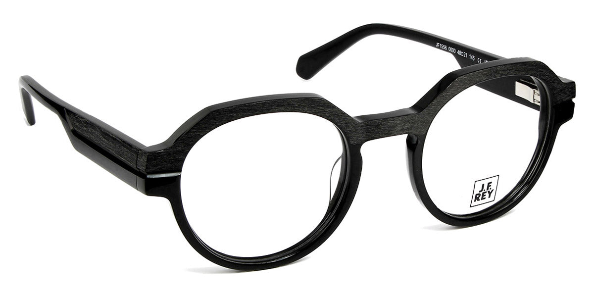 J.F. Rey® JF1556 JFR JF1556 0000 48 - 0000 Brushed Black/Shiny Black Eyeglasses