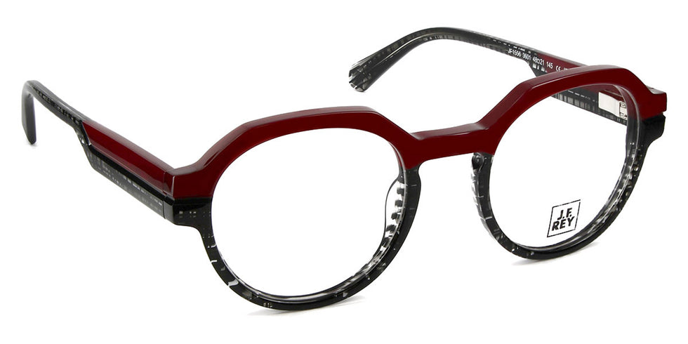 J.F. Rey® JF1556 JFR JF1556 3601 48 - 3601 Burgundy/Black Eyeglasses