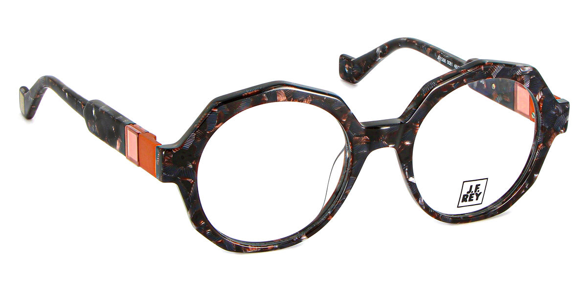 J.F. Rey® JF1568 JFR JF1568 0081 48 - 0081 Black / Pink Purple Eyeglasses