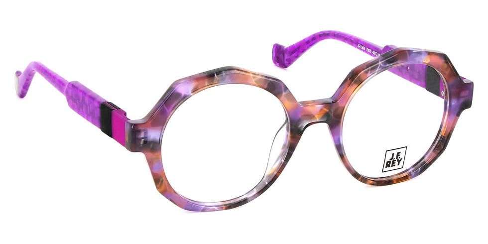 J.F. Rey® JF1568 JFR JF1568 7800 48 - 7800 Plum Amber / Black Eyeglasses