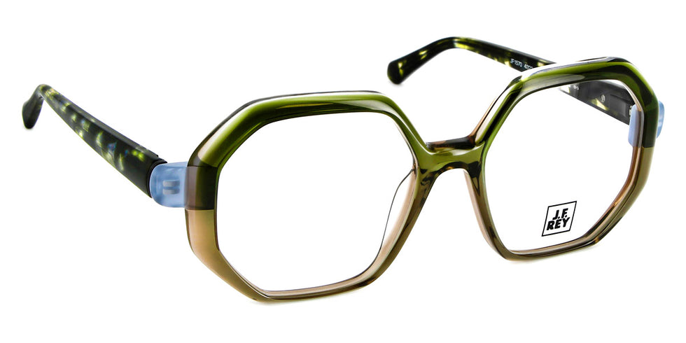 J.F. Rey® JF1570 JFR JF1570 4322 52 - 4322 Khaki Brown Gradient / Blue Pastel Eyeglasses