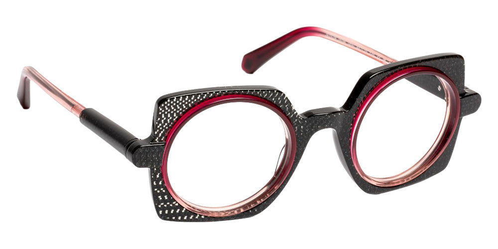 J.F. Rey® JF1578 JFR JF1578 0036 44 Eyeglasses - Bla Glitter/Red Gradient