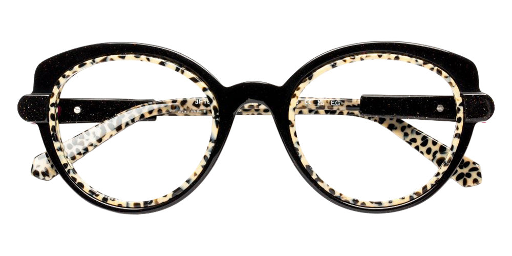 J.F. Rey® JF1579 JFR JF1579 0094 49 Eyeglasses - Bla Glitter/Leopard Black