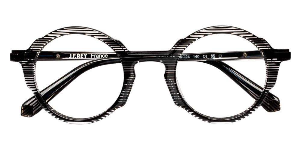 J.F. Rey® JF1583 Round Eyeglasses - Black