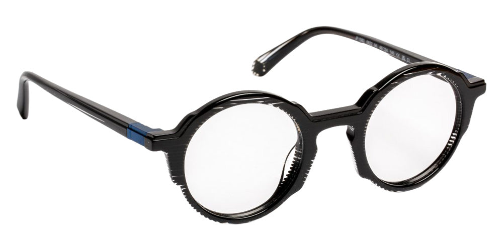 J.F. Rey® JF1583 Round Eyeglasses - Black