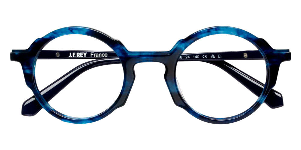 J.F. Rey® JF1583 Round Eyeglasses - Blue Night/Navy Blue