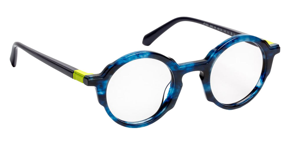 J.F. Rey® JF1583 Round Eyeglasses - Blue Night/Navy Blue
