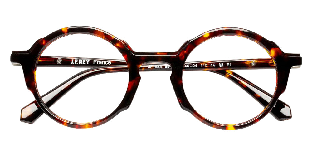 J.F. Rey® JF1583 Round Eyeglasses - Tortoiseshell