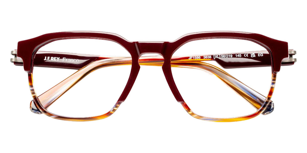 J.F. Rey® JF1586 JFR JF1586 3838 56 Eyeglasses - Burgundy/Burgundy Graphic