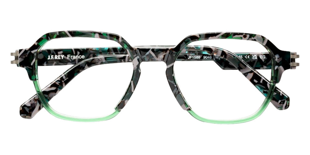 J.F. Rey® JF1588 JFR JF1588 9048 52 Eyeglasses - Brown Marble/Green