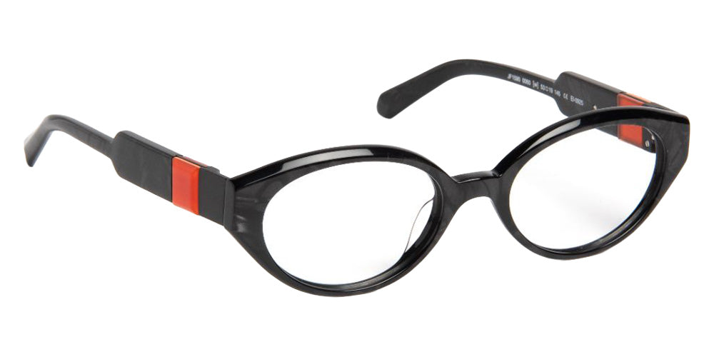 J.F. Rey® JF1590 Oval Eyeglasses - Black/Mandarin