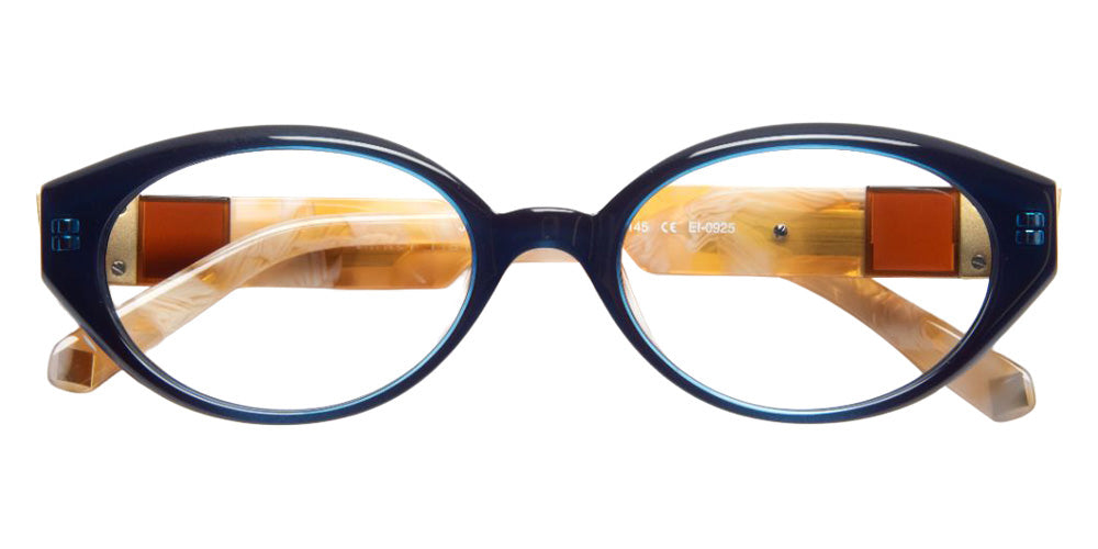 J.F. Rey® JF1590 Oval Eyeglasses - Blue/Cannelle