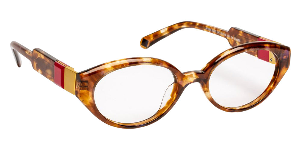 J.F. Rey® JF1590 Oval Eyeglasses - Tortoiseshell/Red