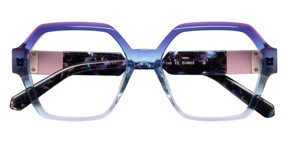 J.F. Rey® JF1591 Geometric Eyeglasses - Gradient Blue Plum/Plum