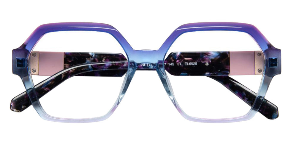 J.F. Rey® JF1591 Geometric Eyeglasses - Gradient Blue Plum/Plum