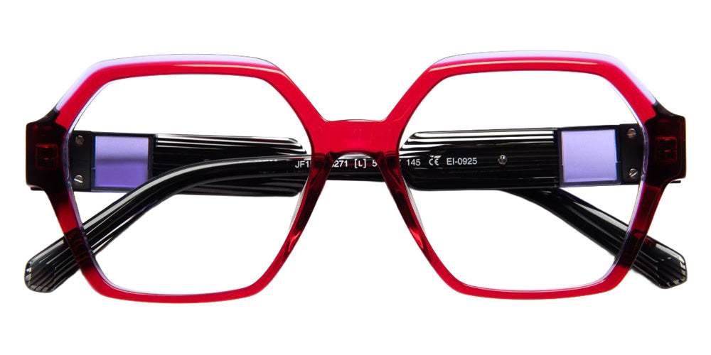 J.F. Rey® JF1591 Geometric Eyeglasses - Raspberry/Lilac