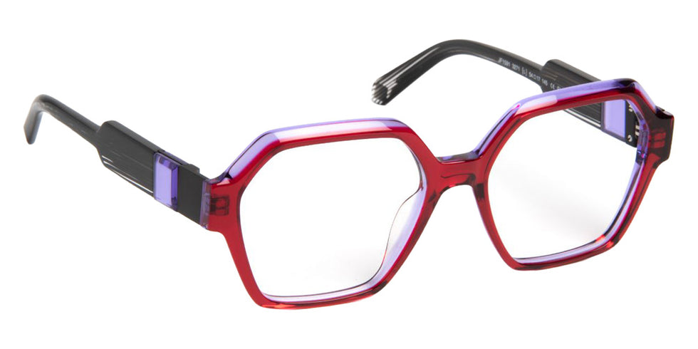 J.F. Rey® JF1591 Geometric Eyeglasses - Raspberry/Lilac