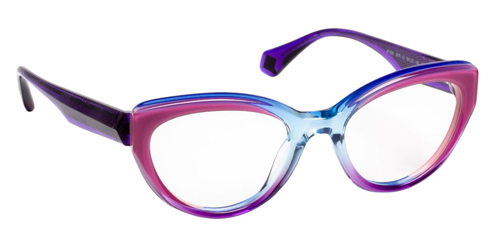 J.F. Rey® JF1595 Cat-Eye Eyeglasses - Blue Gradient/Plum