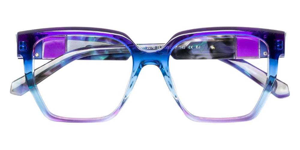 J.F. Rey® JF1597 JFR JF1597 2270 53 Eyeglasses - Blue and Plum Gradients/Plum