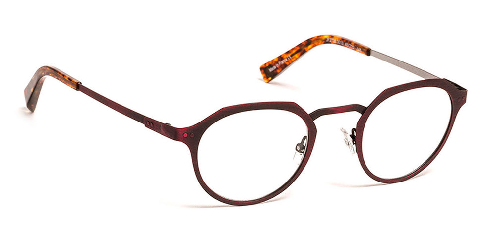 J.F. Rey® JF2734 JFR JF2734 3013 47 - 3013 Af Brushed Red/Silver Eyeglasses